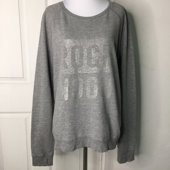 Zadig & Voltaire Women’s James Print Rock Gray Sweatshirt Top Crewneck Medium - Picture 3 of 15